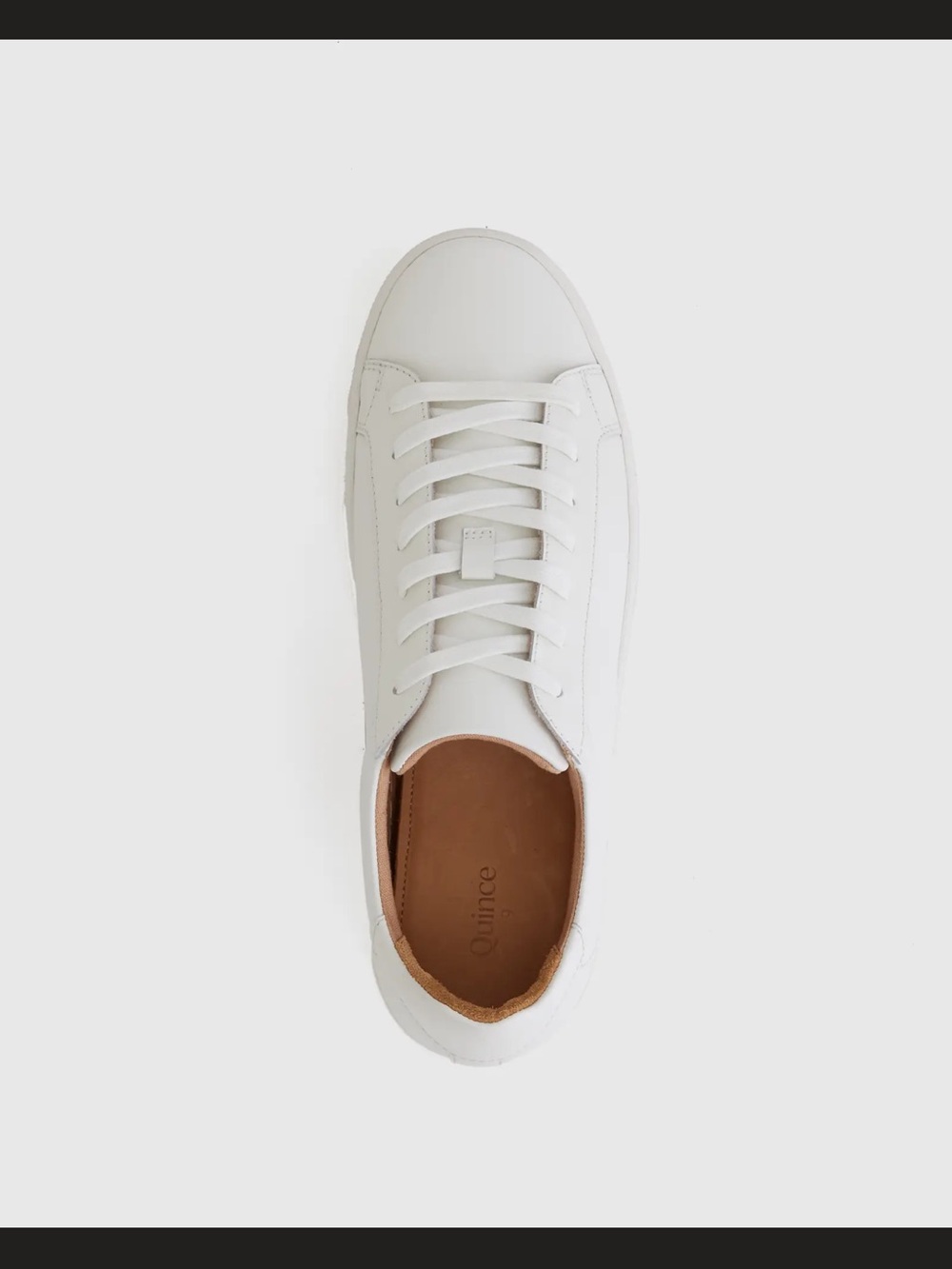 Quince Women's Leather Sneakers in White - Picture 2 of 9